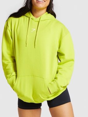 Gymshark Training Oversized Hoodie Vibrant Lime Green - Women's Medium